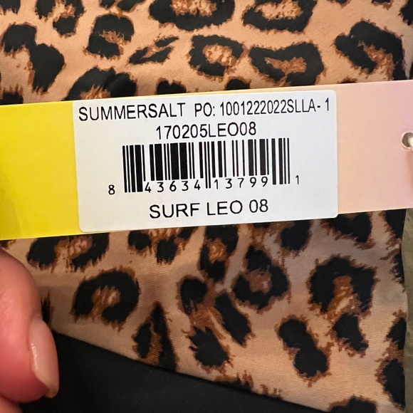 Summersalt The Surf Leopard Cheetah Print One Piece Swimsuit Size 8 - Picture 8 of 9